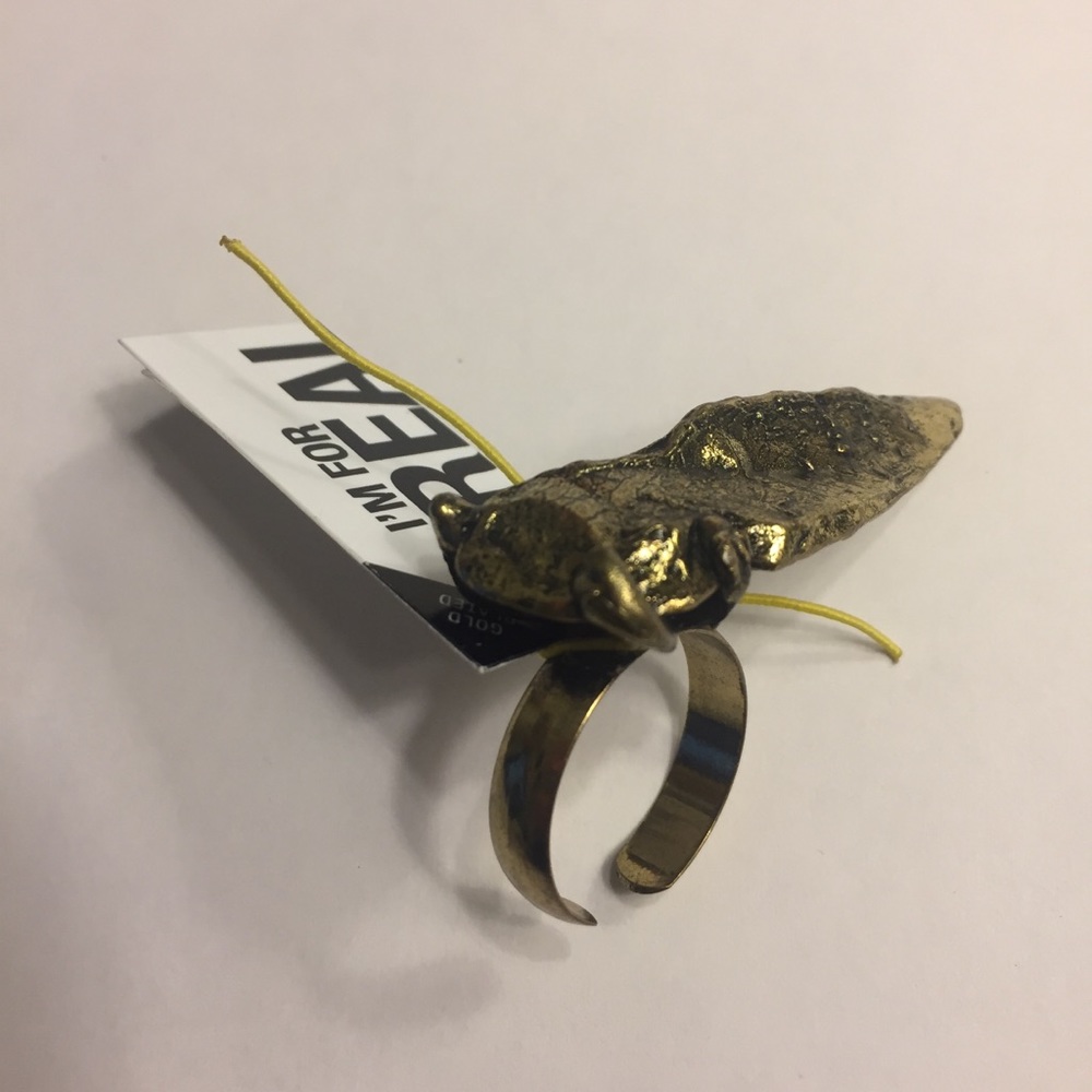BCBGENERATION RING ARROW GOLD PLATED BOHO ONE SIZE - Picture 2 of 9